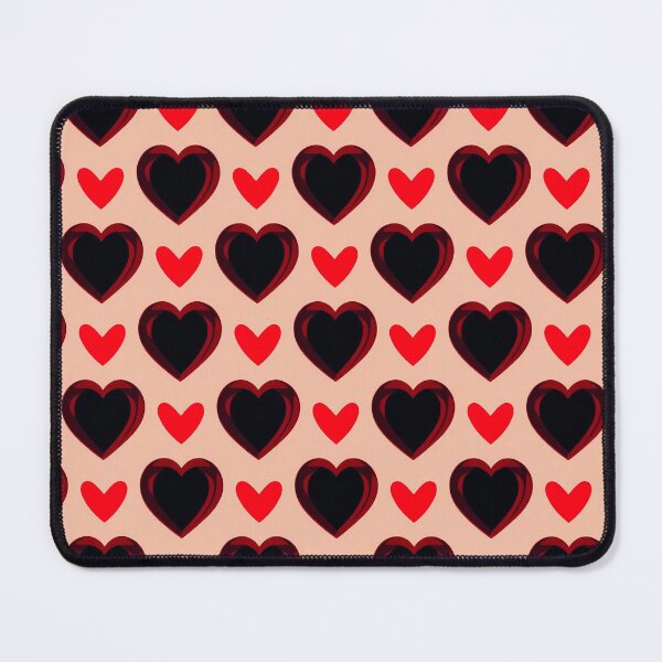Item preview, ❤️ Black & Red Hearts Pattern – Romantic Love Design designed and sold by IMuDesigner.