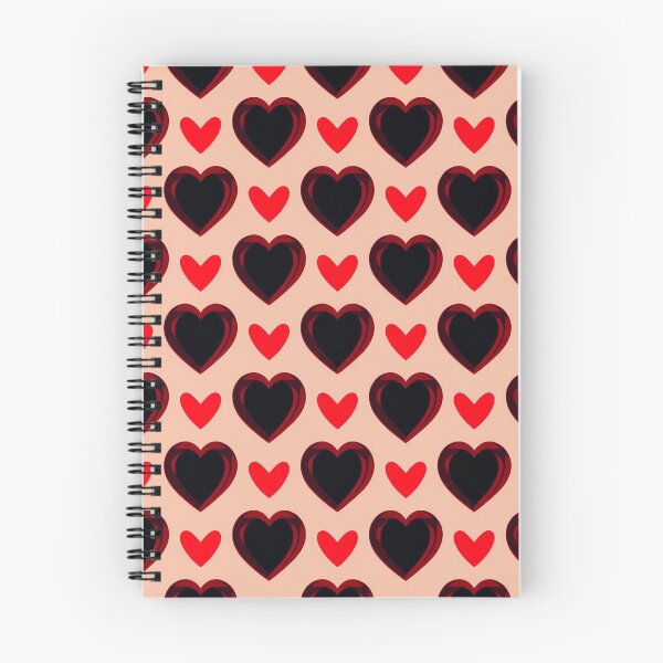 Item preview, ❤️ Black & Red Hearts Pattern – Romantic Love Design designed and sold by IMuDesigner.