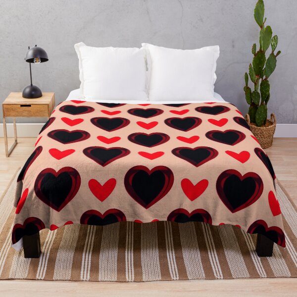 Item preview, ❤️ Black & Red Hearts Pattern – Romantic Love Design designed and sold by IMuDesigner.