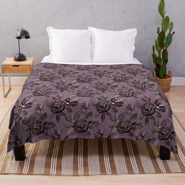 Item preview, Gothic Dark Rose Floral Pattern on Vintage Mauve designed and sold by ​Jyoti Digital Artist.