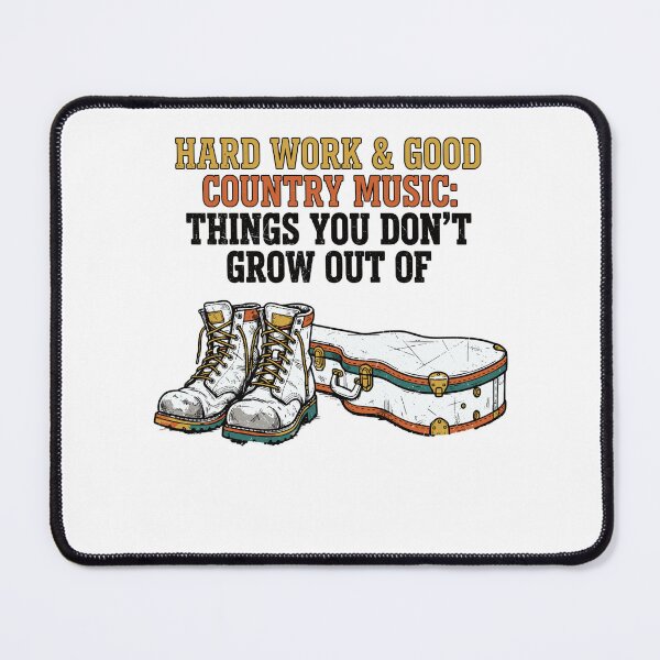 Item preview, Hard Work & Good Country Music – Boots, Guitar & Gritty Country Lifestyle designed and sold by Designart68.