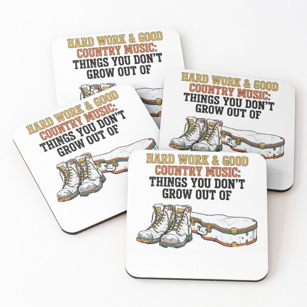 Item preview, Hard Work & Good Country Music – Boots, Guitar & Gritty Country Lifestyle designed and sold by Designart68.
