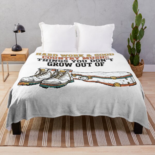 Item preview, Hard Work & Good Country Music – Boots, Guitar & Gritty Country Lifestyle designed and sold by Designart68.