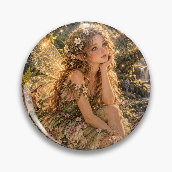 Item preview, Golden Fairy Woodland Dream designed and sold by FairyArtCottage.