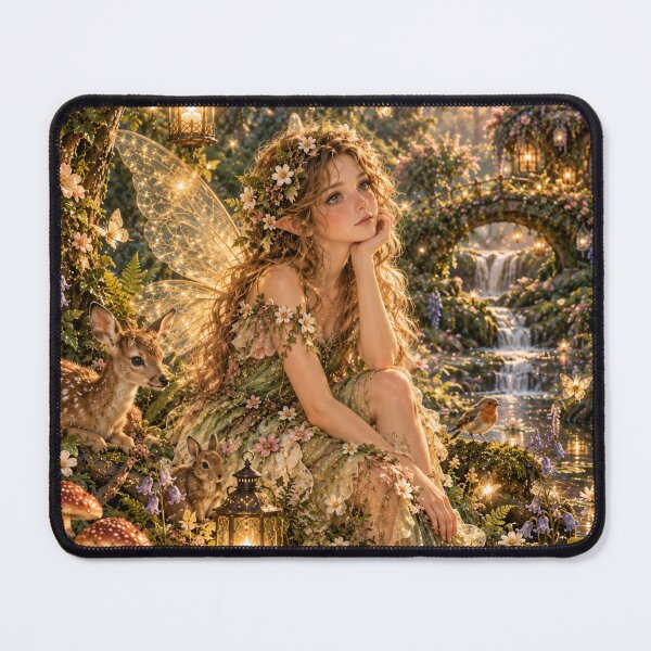 Item preview, Golden Fairy Woodland Dream designed and sold by FairyArtCottage.