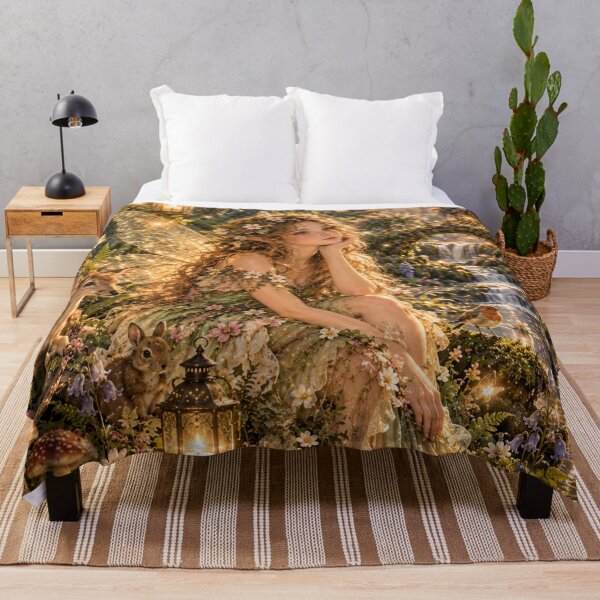 Item preview, Golden Fairy Woodland Dream designed and sold by FairyArtCottage.