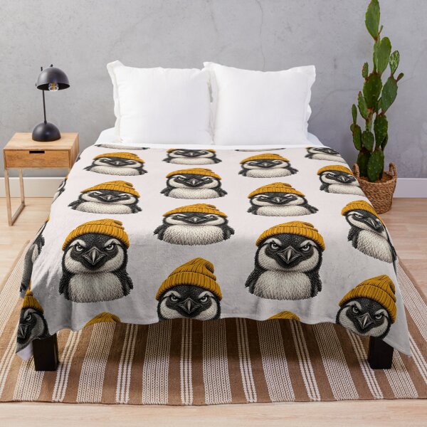Item preview, Funny Penguin Wearing Beanie designed and sold by erozzz.