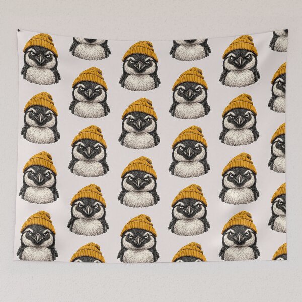 Item preview, Funny Penguin Wearing Beanie designed and sold by erozzz.
