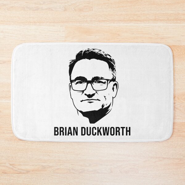Item preview, Brian Duckworth Portrait – Bold Black and White Minimalist Fan Art designed and sold by Designart68.