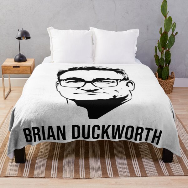 Item preview, Brian Duckworth Portrait – Bold Black and White Minimalist Fan Art designed and sold by Designart68.