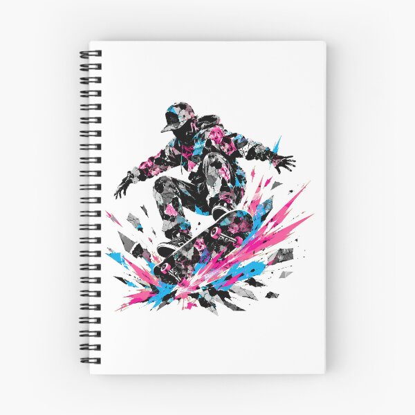 Item preview, Urban Skateboarder Splatter Paint Silhouette Streetwear designed and sold by chattsuede.