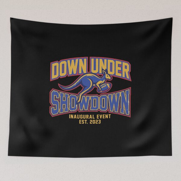 Item preview, Down Under Showdown – Australian Kangaroo Football Vintage Sports Design designed and sold by Designart68.