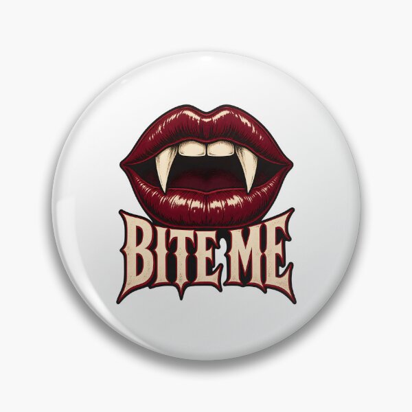Item preview, Vampire Bite Me Fangs Retro Halloween Humor designed and sold by Artmares.