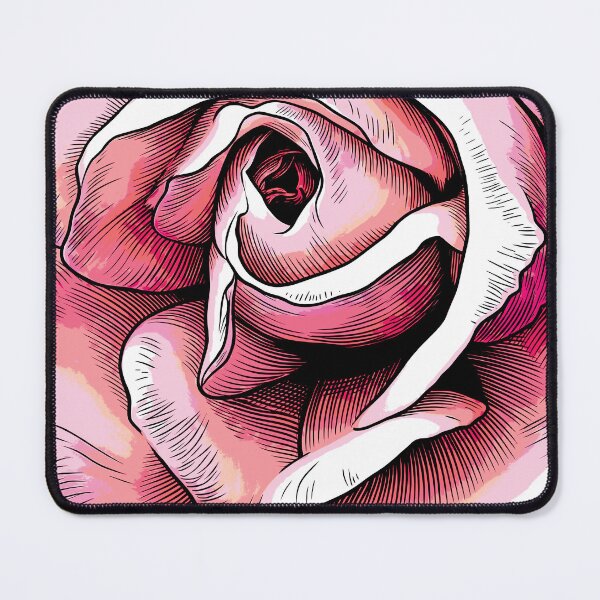 Item preview, Pink Rose Woodcut designed and sold by COSMIC SUDZ.
