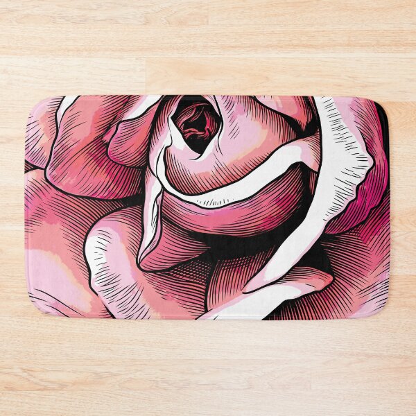 Item preview, Pink Rose Woodcut designed and sold by COSMIC SUDZ.