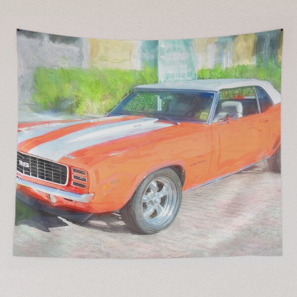 Item preview, 1969 Orange White Camaro RS 302 Convertible designed and sold by RichFrancoCars.