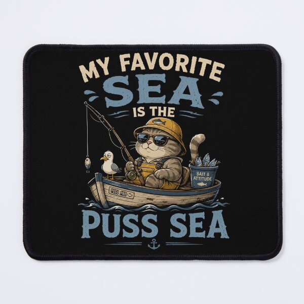 Item preview, My Favorite Sea is The Puss-Sea designed and sold by TheEndDesign.