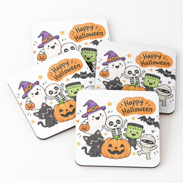 Item preview, Happy Halloween Friends – Cute Spooky Squad T-Shirt designed and sold by Koco kyo.