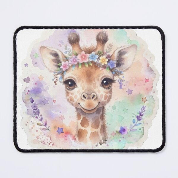 Item preview, Pastel Kawaii Giraffe Floral Crown Coffee Mug & Cute Baby Giraffe Sticker designed and sold by Miming.