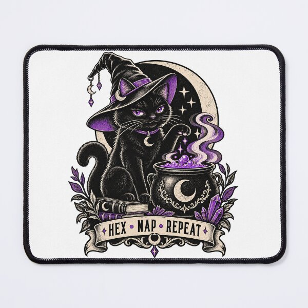 Item preview, Witch Cat – Hex Nap Repeat designed and sold by Univers-shop.