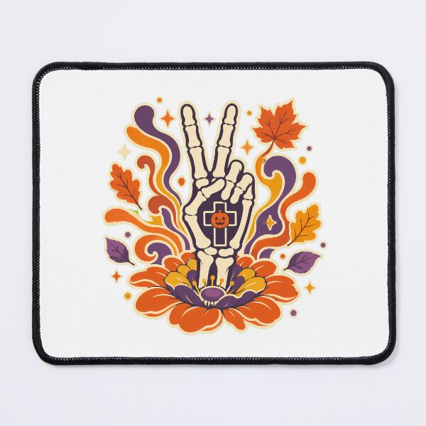 Item preview, Groovy Christian Autumn Peace Hand With Pumpkin Cross designed and sold by chattsuede.