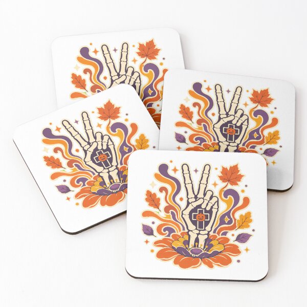 Item preview, Groovy Christian Autumn Peace Hand With Pumpkin Cross designed and sold by chattsuede.