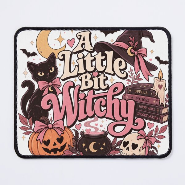 Item preview, A Little Bit Witchy Cute Witch Halloween Black Cat Design designed and sold by Funkystreet.