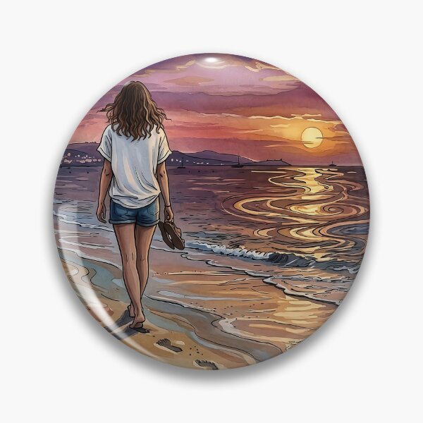 Item preview, Copy of Sunset Beach – Ocean Sunset, Crescent Moon & Dreamy Coastal Aesthetic designed and sold by Y-MOONSTAR.