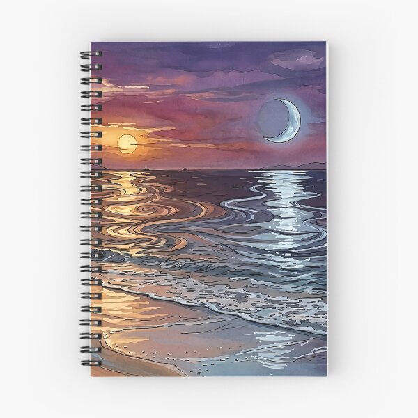 Item preview, Copy of Sunset Beach – Ocean Sunset, Crescent Moon & Dreamy Coastal Aesthetic designed and sold by Y-MOONSTAR.