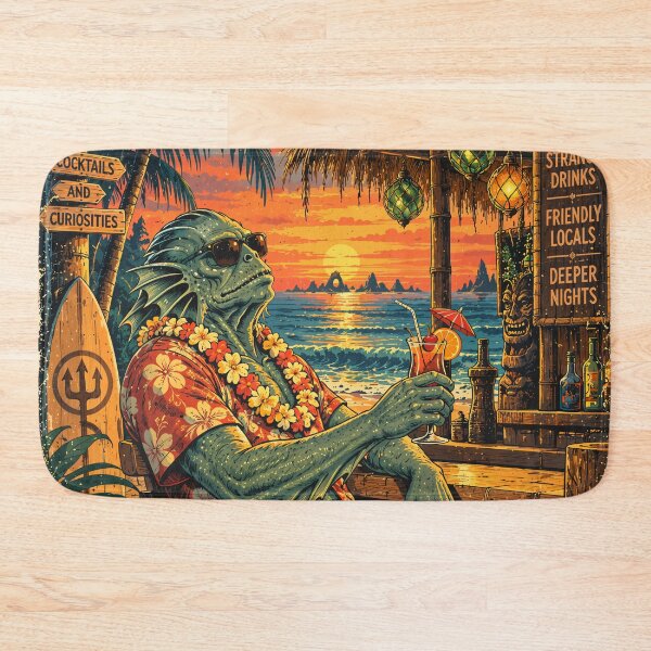 Item preview, Innsmouth Tiki Bar – Strange Drinks & Friendly Locals designed and sold by GEEK-FACTORY-EU.