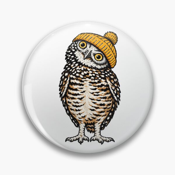 Item preview, Cozy Owl Wearing Beanie Cute Bird designed and sold by Moizento.