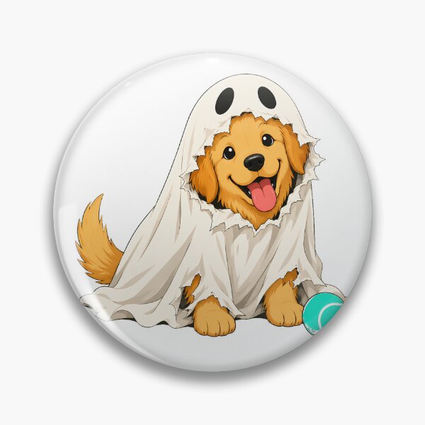 Item preview, Ghost Golden Retriever Puppy Halloween Spooky Dog designed and sold by chattsuede.