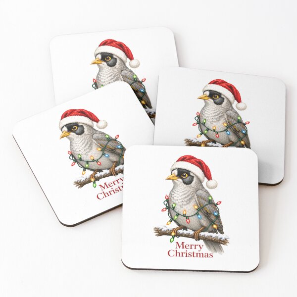 Item preview, Merry Christmas Noisy Miner – Australian Christmas Bird designed and sold by SVALANART.