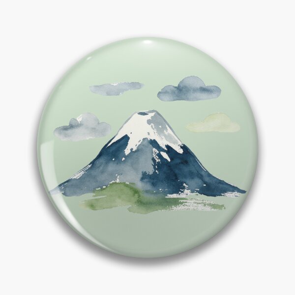 Item preview, Mount Fuji in watercolor with clouds designed and sold by mixoubraw.