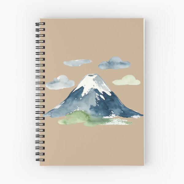 Item preview, Mount Fuji in watercolor with clouds designed and sold by mixoubraw.