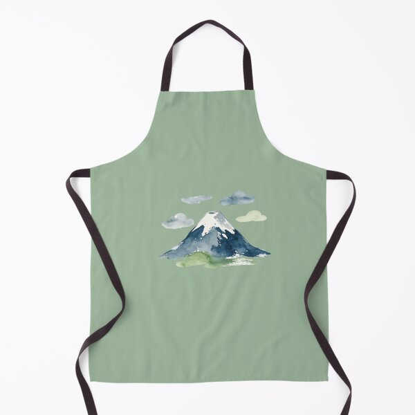 Item preview, Mount Fuji in watercolor with clouds designed and sold by mixoubraw.
