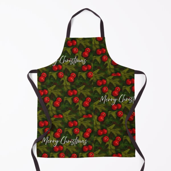Item preview, Merry Christmas Hawthorn Berries Pastel Art designed and sold by JoyfulWhimsy.