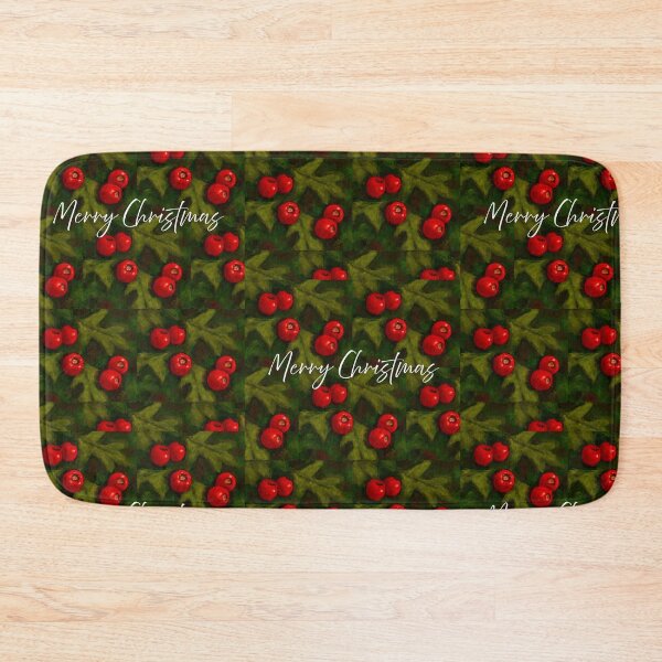 Item preview, Merry Christmas Hawthorn Berries Pastel Art designed and sold by JoyfulWhimsy.