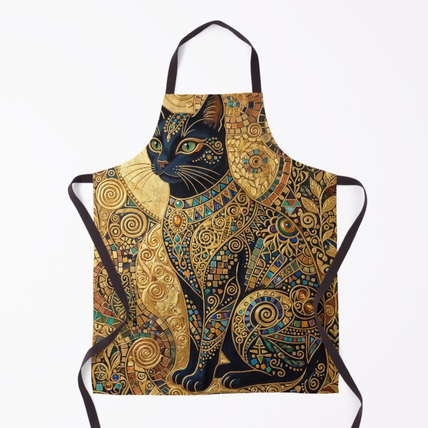 Item preview, Retro art nouveau golden cat art designed and sold by hollycooper.
