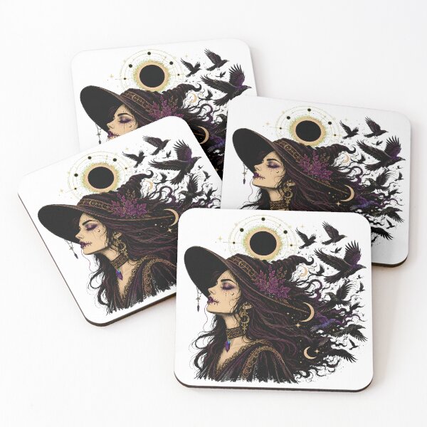 Item preview, Celestial Gothic Raven Witch Spooky Occult Pagan designed and sold by chattsuede.