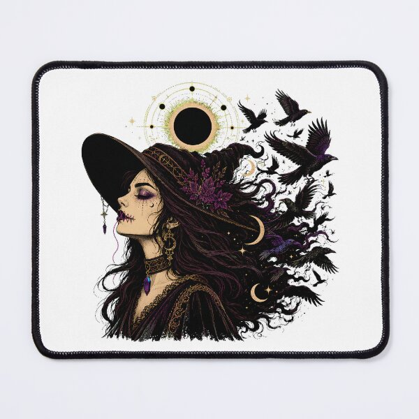 Item preview, Celestial Gothic Raven Witch Spooky Occult Pagan designed and sold by chattsuede.