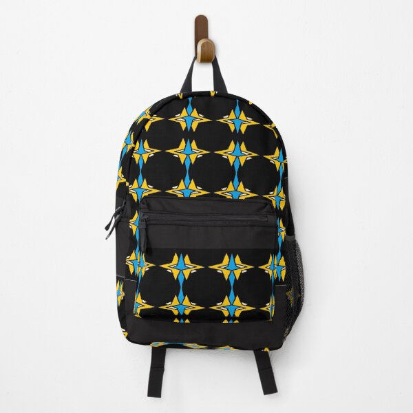 Item preview, Gold and Blue Geometric Star Seamless Pattern on Black designed and sold by Laremsaart.