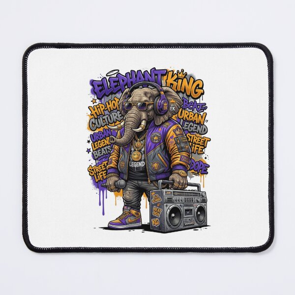 Item preview, Elephant King - Hip Hop Rapper designed and sold by StickVerse by Owais.