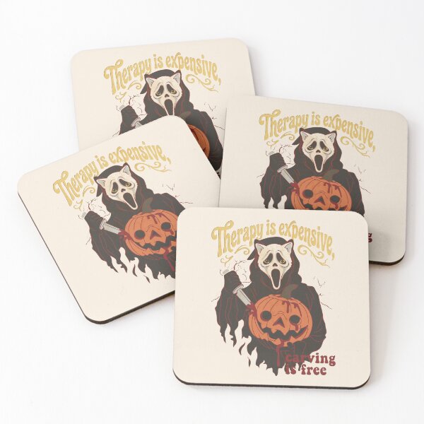 Item preview, Killer Ghost Cat with Retro Pumpkin - Light Colors Edition designed and sold by Shyla Marsare.