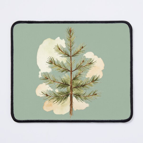 Item preview, Watercolor pine branch with warm tones designed and sold by mixoubraw.