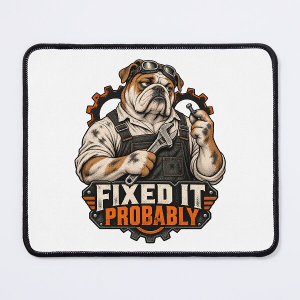 Item preview, Bulldog Mechanic – Fixed It Probably designed and sold by Univers-shop.