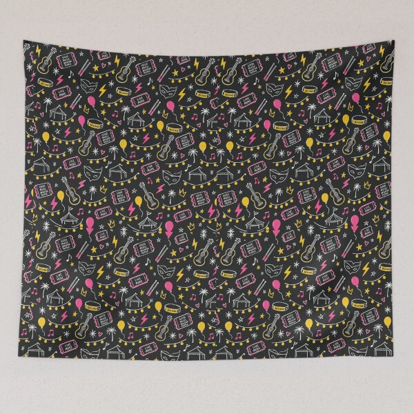 Item preview, Insomniac Festival Doodles – Alt Rock Seamless Pattern designed and sold by Fanverse Merchandise.