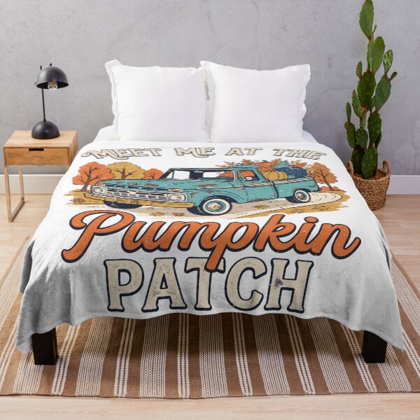 Item preview, Vintage Blue Fall Truck Autumn Harvest & Pumpkin Season designed and sold by Designart68.