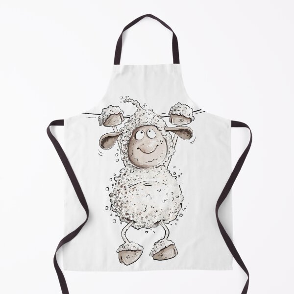 Item preview, Funny Sheep Hanging on a Line I Sheep Cartoon designed and sold by modartis.