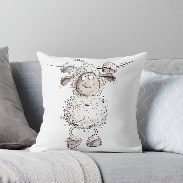 Item preview, Funny Sheep Hanging on a Line I Sheep Cartoon designed and sold by modartis.